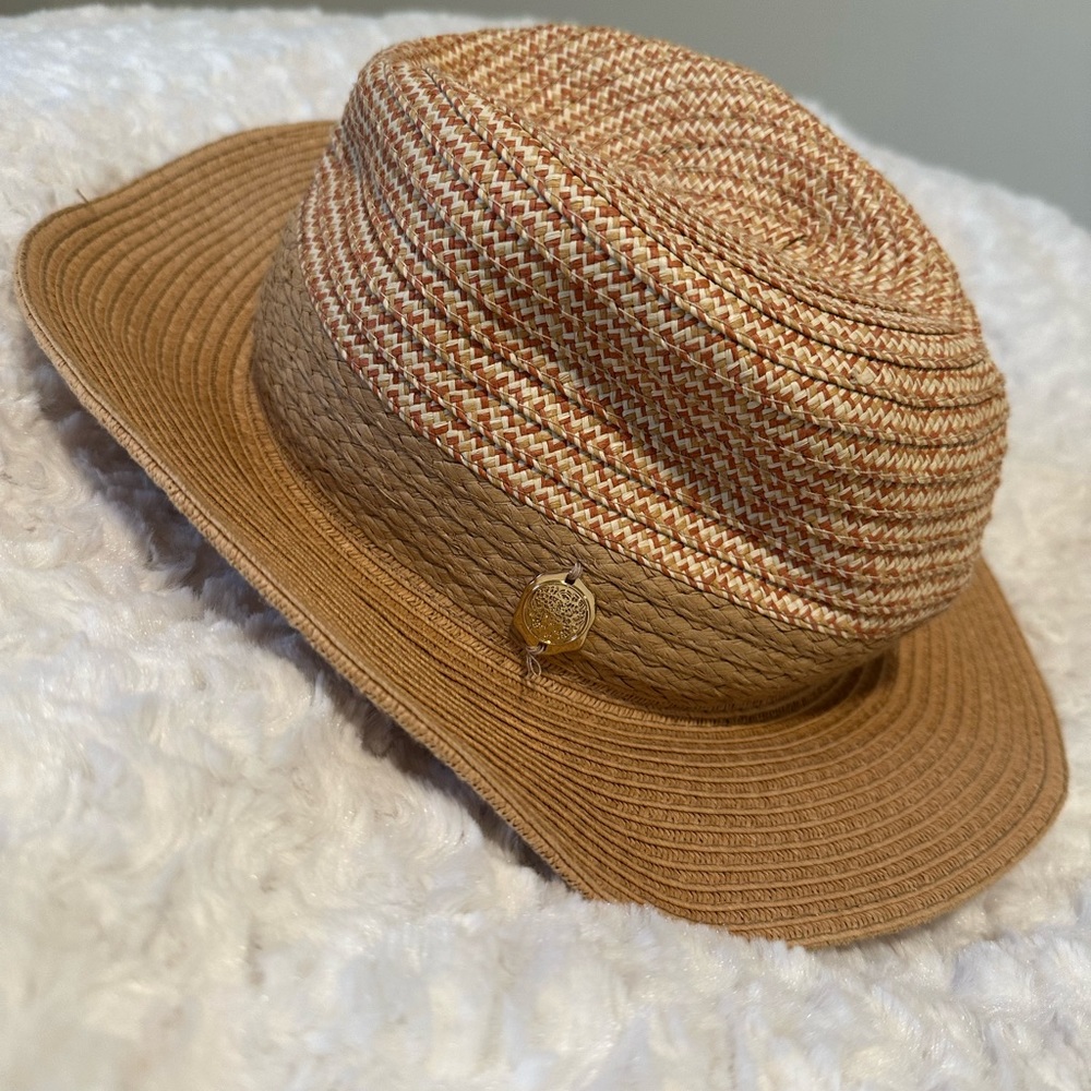 Vince Camuto Panama Hat Tan